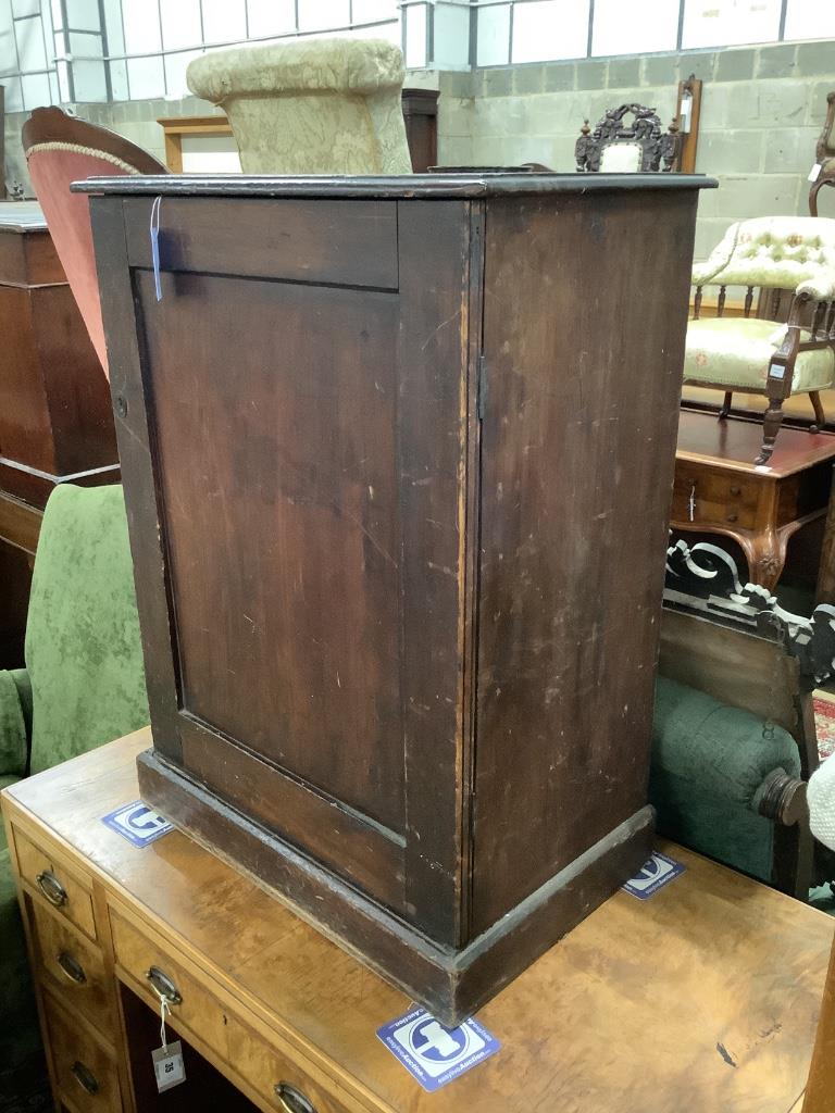 A Victorian stained pine ten drawer collector's chest, width 60cm, depth 37cm, height 82cm